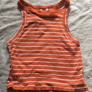 Adc brand orange and white stripes.